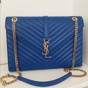 YSL monogram large envelope chain bag
